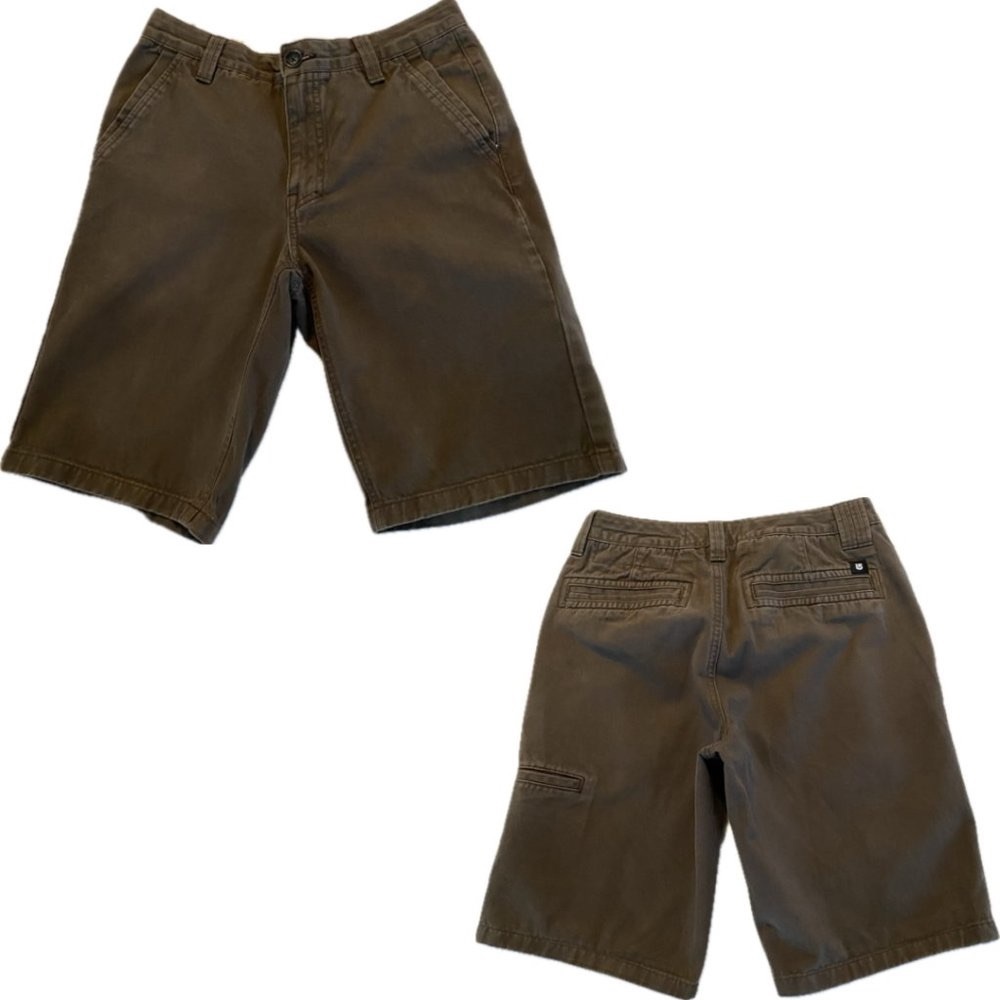 Burton Men's Brown Khaki Cotton Shorts - 28 Waist